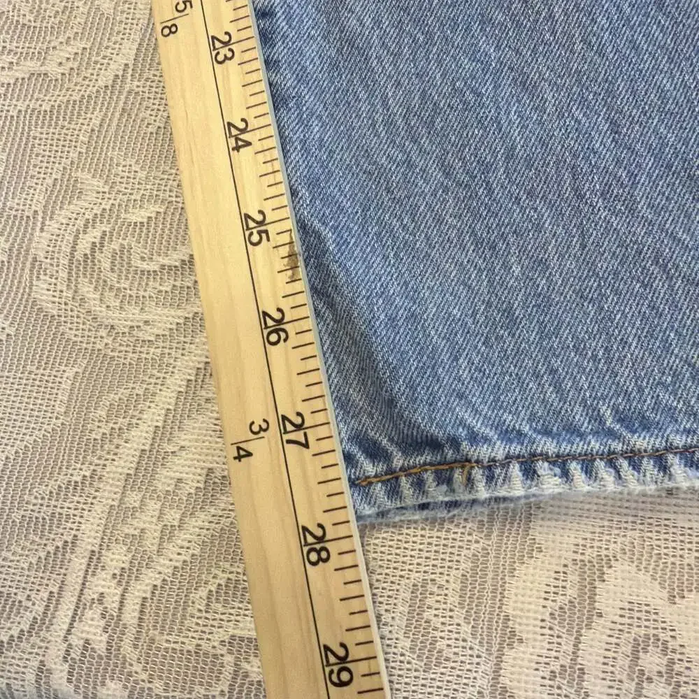Y2KLevis 501 ButtonFly Blue Jeans W34 /L28 Funky Grunge Distressed Made 11/09